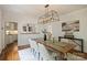 Elegant dining room with modern chandelier and hardwood floors at 1804 Thomas Ave, Charlotte, NC 28205