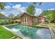 Aerial view of beautiful backyard pool at 1804 Thomas Ave, Charlotte, NC 28205