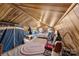 Versatile attic space with wood ceilings and storage, offering flexible potential for customization at 1870 Sloan Rd, Mt Ulla, NC 28125