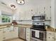 Functional kitchen with white cabinets, granite countertops, and stainless steel appliances at 2401 Birnen Dr, Charlotte, NC 28210
