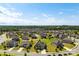 Scenic aerial view showcasing a residential community, lush green spaces, and a clear blue sky at 2511 Carnation Dr, Harrisburg, NC 28075