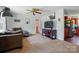 Living room featuring a large sectional sofa and a modern media center at 2784 Leadoff Rd, Lancaster, SC 29720