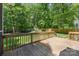Wooden back deck overlooking a beautiful green lawn and a wooded area at 4790 Cascade Ave, Rock Hill, SC 29732