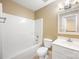 Bathroom with a combined shower and tub, toilet and vanity at 4790 Cascade Ave, Rock Hill, SC 29732