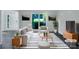 Bright living room with neutral tones, large windows, and modern decor at 628 Highland Ridge Rd, Mooresville, NC 28115