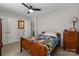 Cozy bedroom featuring a ceiling fan, closet, and natural light to create a comfortable retreat at 1004 Craven St, Indian Trail, NC 28079