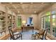 Charming office with coffered ceilings, custom built-ins, and large windows for natural light at 1009 Seminole Dr, Waxhaw, NC 28173