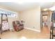 Bright office space features hardwood floors and comfortable armchair at 124 10Th Sw St, Conover, NC 28613