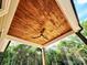 Back porch featuring a stained wooden ceiling and a stylish ceiling fan at 1247 Beltline Rd # 1, Chester, SC 29706