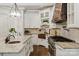 Well-appointed kitchen with white cabinets, granite counters, stainless steel appliances, and a copper sink at 1504 Alydar Ct, Waxhaw, NC 28173