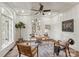 Bright office with coffered ceilings, paneled walls, large windows, and stylish decor at 1504 Alydar Ct, Waxhaw, NC 28173