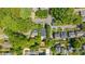 Overhead view capturing the home's location amidst a vibrant neighborhood, showcasing the landscape and surrounding community at 1822 Hall Ave, Charlotte, NC 28205
