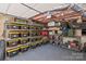 Basement storage area with shelving, boxes, and exposed insulation on ceiling at 1822 Hall Ave, Charlotte, NC 28205
