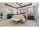Spacious main bedroom with plush bedding, soft lighting, and elegant decor at 2010 Puddle Pond Rd, Indian Trail, NC 28079