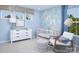 Charming Bedroom with white furniture, patterned wallpaper and window view at 2635 Tillman St, Monroe, NC 28112