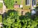 Aerial view of the property with mature trees, outbuildings and well-maintained lawns at 2729 S Ridge Ave, Concord, NC 28025