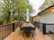 Outdoor back deck with a table and chairs, great for outdoor entertaining at 2816 Eastport Rd, Charlotte, NC 28205