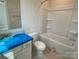 Bathroom featuring a shower-tub combo, toilet, and vanity with undermount sink at 408 Nathaniel Way # Brx0053, Charlotte, NC 28213