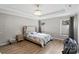 Spacious main bedroom features trey ceiling, recessed lighting, and natural light from the windows at 430 Edgegreen Dr, Charlotte, NC 28217