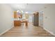 Well-lit kitchen with eat-in bar area, stainless steel refrigerator, and ample countertop space at 505 2Nd Street Ne Pl # B2, Conover, NC 28613