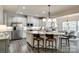 Modern kitchen with white cabinets, granite countertops, stainless steel appliances, and an island at 5070 Saint Clair St, Fort Mill, SC 29715
