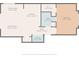 Detailed floor plan showcasing layout including the kitchen, living room, bedroom and bathroom at 525 N Graham St, Charlotte, NC 28202