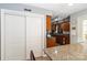 Eat-in kitchen with a kitchen island and sliding closet doors at 6736 Raeburn Ln, Charlotte, NC 28227