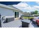 Outdoor deck with sliding door access to the house and comfortable seating at 744 Chipmeadow Ln, York, SC 29745