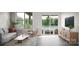Cozy living room with contemporary furniture, a large sliding glass door, and stylish decor overlooking the backyard at 808 Garringer Pl, Charlotte, NC 28208