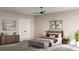 Comfortable bedroom features neutral walls, contemporary furnishings, and bright natural light at 817 Garringer Pl, Charlotte, NC 28208