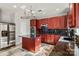 Well-equipped kitchen features an island, updated appliances, and ample cabinet space at 9414 Seamill Rd, Charlotte, NC 28278
