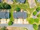 Aerial view of a lovely townhome with a well-maintained backyard and community at 1006 Phil Oneil Dr, Charlotte, NC 28215