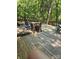 Large wooden deck with patio furniture, perfect for outdoor entertaining at 10624 Wood Meadow Dr, Charlotte, NC 28227