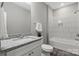 Well-lit bathroom features granite countertops, a tiled shower, and a modern vanity at 1101 Kenly St, Salisbury, NC 28144
