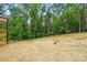 View of the landscaped back yard featuring mature trees at 1118 Allman Ext, Mount Pleasant, NC 28124