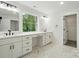 Bathroom features double sinks, granite countertop vanity, and a large window with lots of light at 1118 Allman Ext, Mount Pleasant, NC 28124