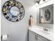 Charming bathroom features modern vanity, decorative mirrors, and stylish fixtures, for an elegant touch at 15324 Yarmouth Rd, Mint Hill, NC 28227