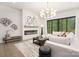 Elegant living room features a modern fireplace, stylish lighting, and comfortable seating at 1534 Easy St, Belmont, NC 28012