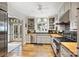 Charming kitchen featuring stainless steel appliances, wood countertops, and ample cabinet space at 2126 Norton Rd, Charlotte, NC 28207