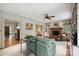 Inviting living room with a brick fireplace and neutral decor, offering a comfortable space at 2126 Norton Rd, Charlotte, NC 28207