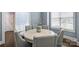 Cozy dining area with a round table, seating for six, and a vase as a centerpiece near a window at 2625 Rea Pond Ct, Charlotte, NC 28226