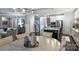 Open concept home with a dining room table in front of the kitchen island at 2625 Rea Pond Ct, Charlotte, NC 28226