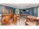 Game room with bar area, chairs, pool table and chess table at 277 Tradition Dr, Mount Gilead, NC 27306