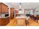 Kitchen featuring granite counters, stainless appliances, island and open concept design at 277 Tradition Dr, Mount Gilead, NC 27306