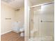 Modest bathroom featuring a vanity and enclosed shower for a functional space at 2818 Cherry Ln, Denver, NC 28037