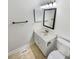 Bathroom with vanity, mirror, and tile flooring at 3143 Windbluff Dr, Charlotte, NC 28277