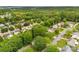 An aerial view of a suburban neighborhood featuring lush greenery and residential houses at 540 Garrison Sw Ct, Concord, NC 28025