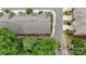Bird's eye view showcases this neighborhood with tree coverage and paved driveways at 5422 Shannon Bell Ln, Charlotte, NC 28277