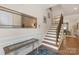 Charming entryway with staircase, hardwood floors, and a stylish console table at 5422 Shannon Bell Ln, Charlotte, NC 28277