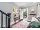Inviting living room view showcasing hardwood floors and the front entry at 624 Oakland Ave, Charlotte, NC 28204